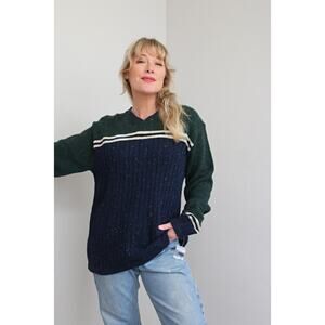 0's Deadstock Vintage North West Blue Sweater ~ Women's MD LG XL ~ Preppy Fit